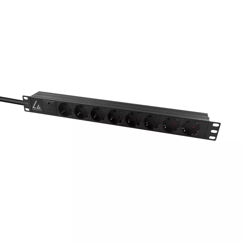 Lanview LVR-3MSCH-SPD-SCH8 maitinimo paskirstymo blokas (PDU) 8 AC lizdai 1U juodas