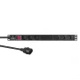 Lanview LVR-2MSCH-SW-C13-8 maitinimo paskirstymo įrenginys (PDU) 8 AC lizdai 1U juoda
