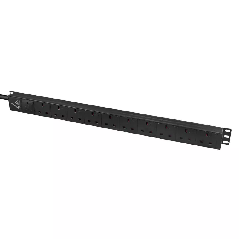 Lanview LVR-3MUK-SPD-UK10 maitinimo paskirstymo blokas (PDU) 8 AC lizdai 1.4U juoda