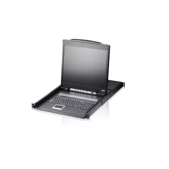 ATEN CL1308N 8 prievadų KVM jungiklis, 19 colių, 1U, 1280 x 1024 pikseliai, metalas, juodas