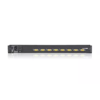 ATEN CL1308N 8 prievadų KVM jungiklis, 19 colių, 1U, 1280 x 1024 pikseliai, metalas, juodas