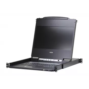 KVM konsolė ATEN CL6700MW 1U stovo montavimui, juoda, USB, 1920x1080
