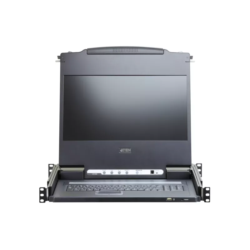 KVM konsolė ATEN CL6700MW 1U stovo montavimui, juoda, USB, 1920x1080