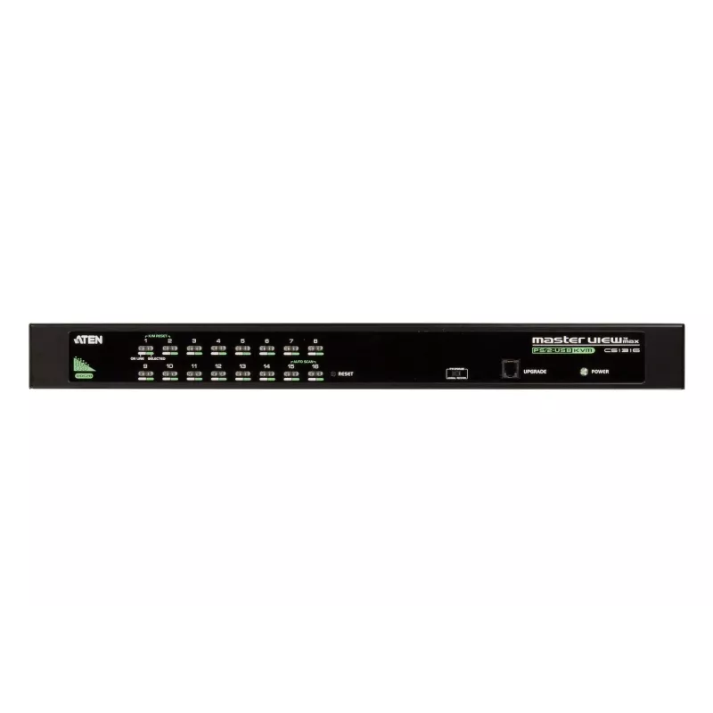 ATEN CS1316 16 prievadų USB/PS/2 VGA KVM jungiklis, QXGA, 1U, juodas
