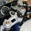 RAM Mounts motociklo šakės stovo dvigubo lizdo rutulinis laikiklis aliuminis juodas