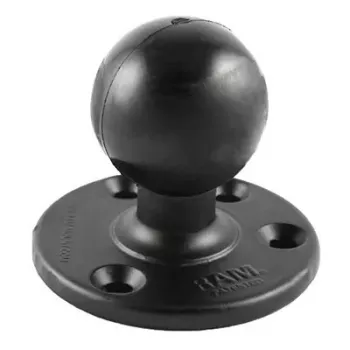 Didelė apvali plokštė su rutuliu RAM Mounts RAM-D-202U, juoda, 322 g, tvirta tvirtinimo plokštė