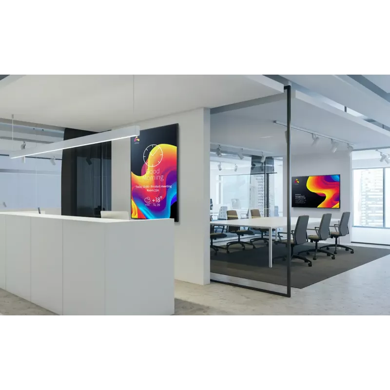 Sharp PN-ME982 Skaitmeninių ženklų plokščiasis ekranas 2.49 m (98 col.) LED 450 cd/m² 4K Ultra HD juodas Android