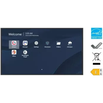 Komercijai skirtas 86 colių 4K LCD ekranas VIEWSONIC CDE8614-2C, 3840x2160, 500 cd/m², Android 14, Wi‑Fi, 24/7