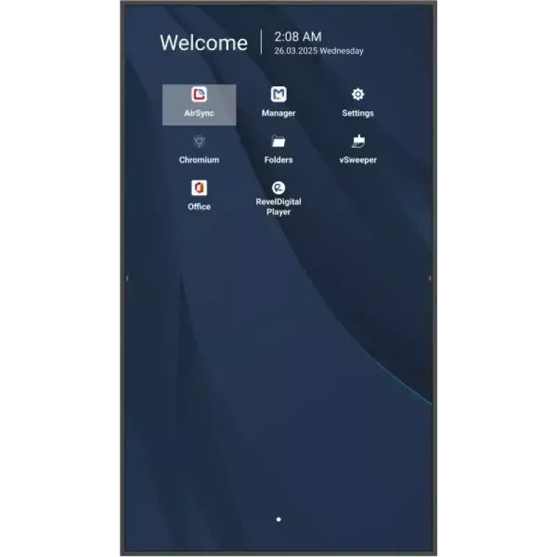 Komercijai skirtas 86 colių 4K LCD ekranas VIEWSONIC CDE8614-2C, 3840x2160, 500 cd/m², Android 14, Wi‑Fi, 24/7