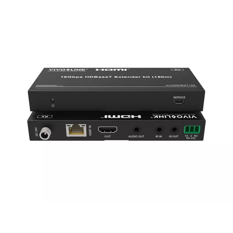 HDBaseT signalo prailgintuvas VivoLink VLHDMIEXT150 18Gbps 4K per vieną Cat kabelį