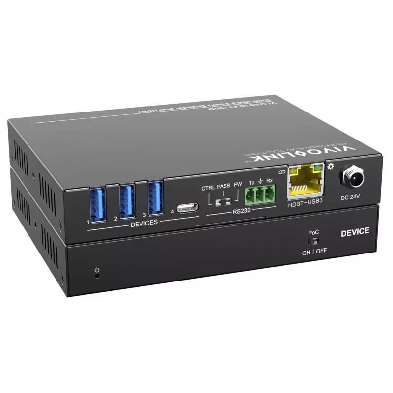 USB 3.0 imtuvas (Rx) Vivolink VLUSB3EXT100D iki 100 m per Cat5e/6/7