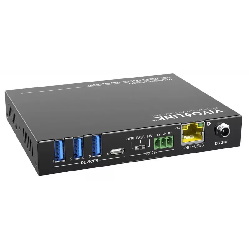 USB 3.0 imtuvas (Rx) Vivolink VLUSB3EXT100D iki 100 m per Cat5e/6/7