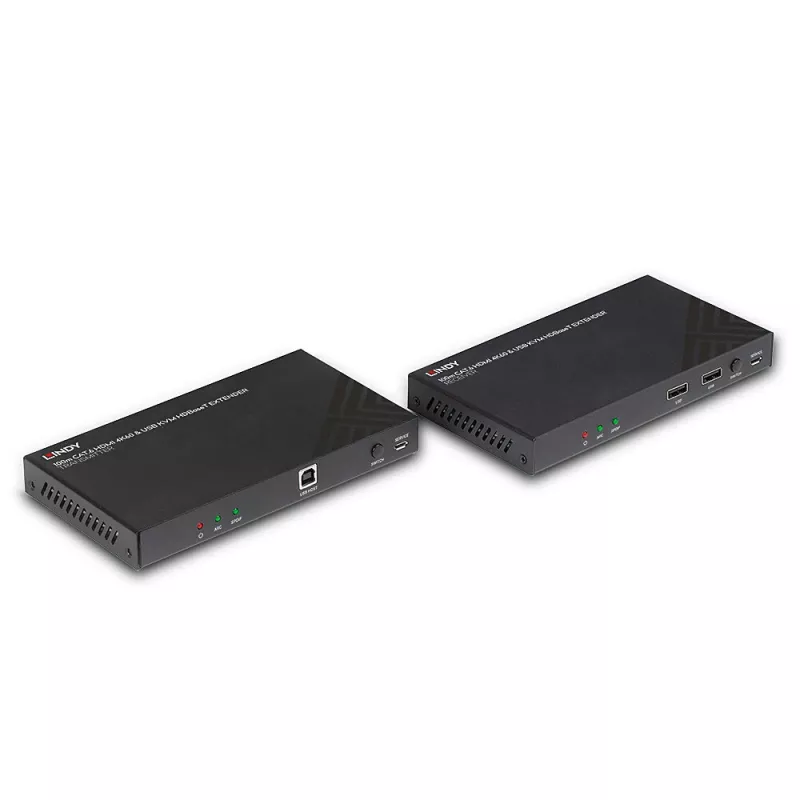 Lindy 100 m Cat.6 HDMI 4K60, garso, IR ir RS-232 HDBaseT KVM prailgintuvas