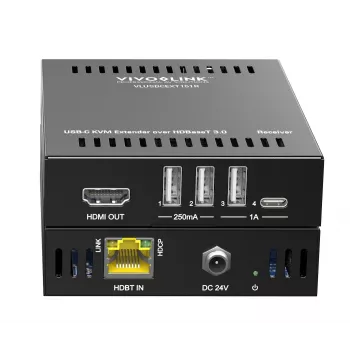 KVM prailgintuvas siųstuvas ir imtuvas Vivolink VLUSBCEXT151 HDMI USB laidinis 70m