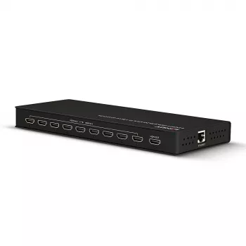 Lindy 9 prievadų HDMI 10.2G kelių vaizdų jungiklis juodas 30Hz