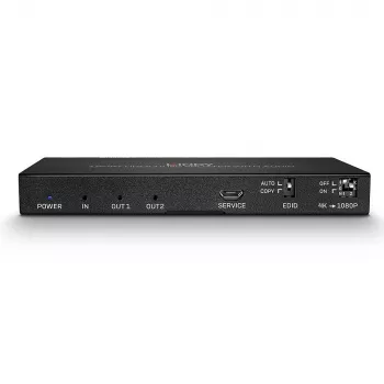 HDMI skirstytuvas Lindy 2 prievadų HDMI 18G su garso išvedimu ir raiškos mažinimu