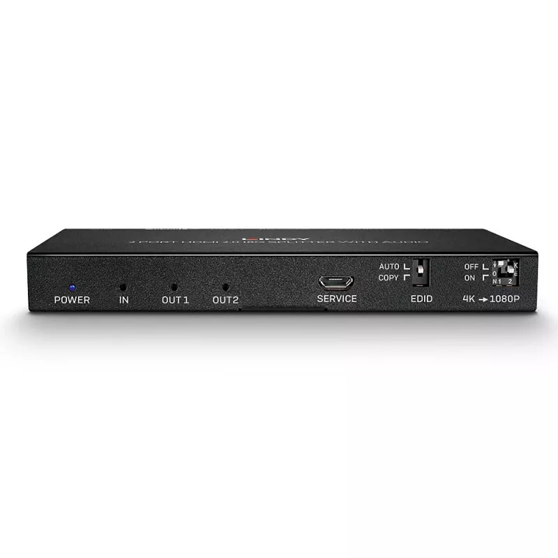 HDMI skirstytuvas Lindy 2 prievadų HDMI 18G su garso išvedimu ir raiškos mažinimu