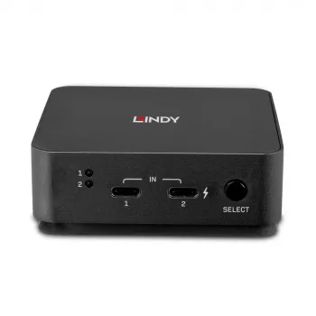 Lindy 2 prievadų Type C, dvigubas HDMI 4K60 KVM jungiklis