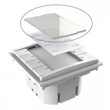 Plexiglas plokštė mygtukų skydeliui Vivolink VLCP8B-PLEXIGLASS balta DC 12V