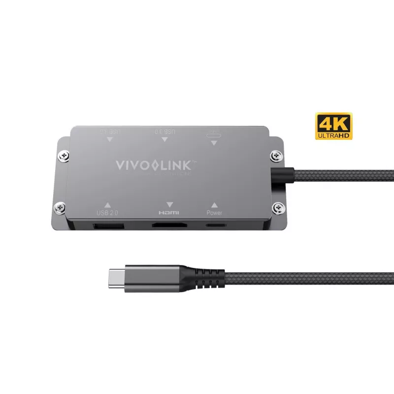 USB grafikos adapteris ir USB-C stotelė Vivolink VLUSBCHUB, 3840 x 2160 pikselių