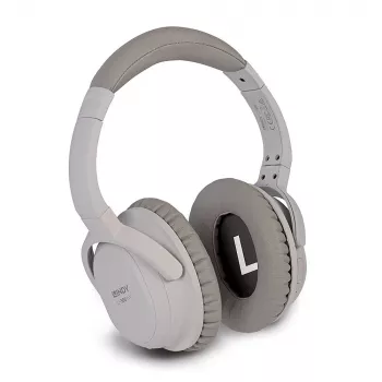 Lindy LH500XW ausinės su aktyviu triukšmo slopinimu, laidinės ir belaidės, Bluetooth, pilkos