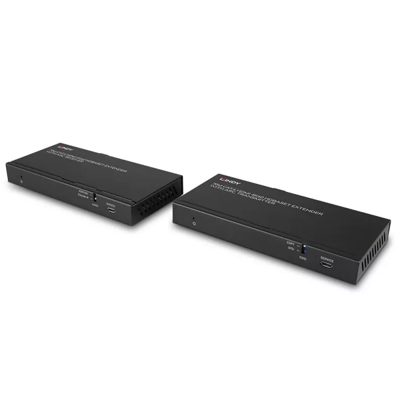 Lindy 70m Cat.6 HDMI 4K60, garso, IR ir RS-232 HDBaseT prailgintuvas su ARC