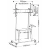 Vivolink VLFS4290 grindinis monitoriaus laikiklis / stovas 2,54 m (100 colių) Juoda