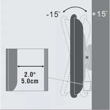 Vivolink VLMW2355T TV laikiklis 139.7 cm (55 col.) Juodas