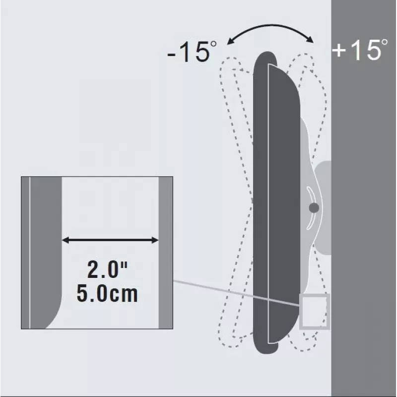 Vivolink VLMW2355T TV laikiklis 139.7 cm (55 col.) Juodas