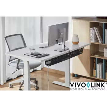 Vivolink VLUDCM914 plieninis kabelių tvarkytuvas po stalu, juodas, 914 mm