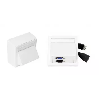 Vivolink WI221261 HDMI + USB A sieninis lizdas baltas 2 moduliai