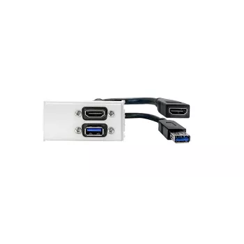 Vivolink WI221261 HDMI + USB A sieninis lizdas baltas 2 moduliai