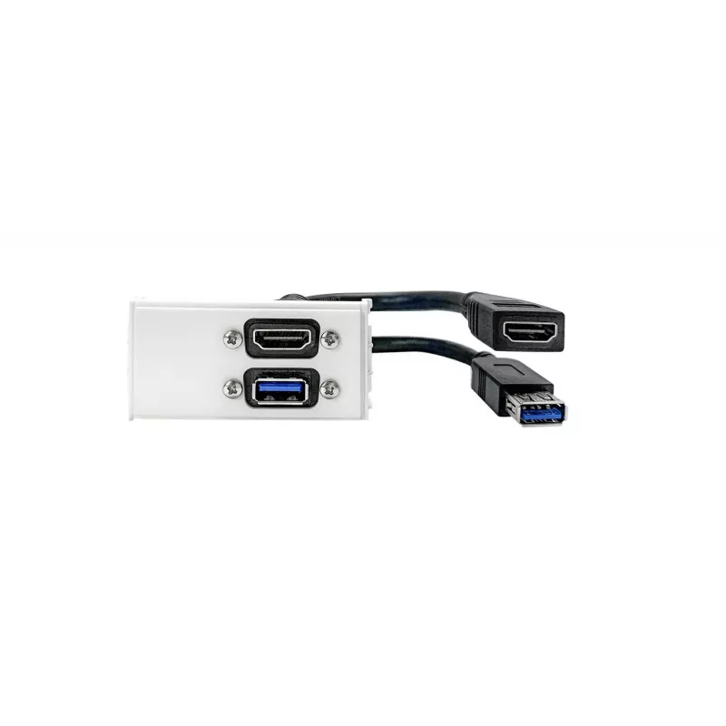 Vivolink WI221261 HDMI + USB A sieninis lizdas baltas 2 moduliai