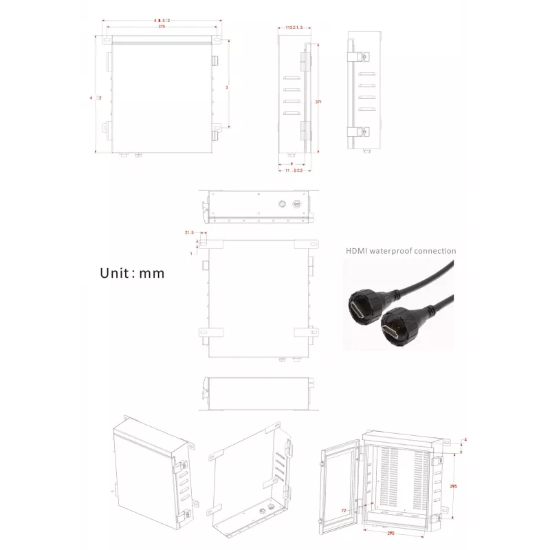 Apsauginė dėžė lauko įrangai IP66 ERNITEC 0070-10464