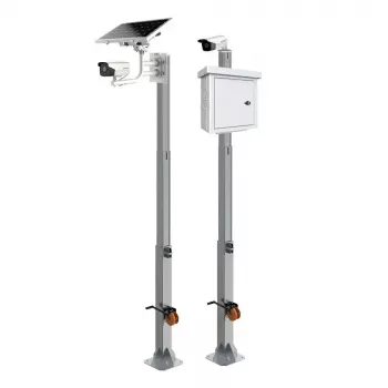Stovas OMEGA RCCTV011 – lauko apsaugos kamerų stovas, 6000 mm aukštis, 30 kg talpa, juodas metalinis
