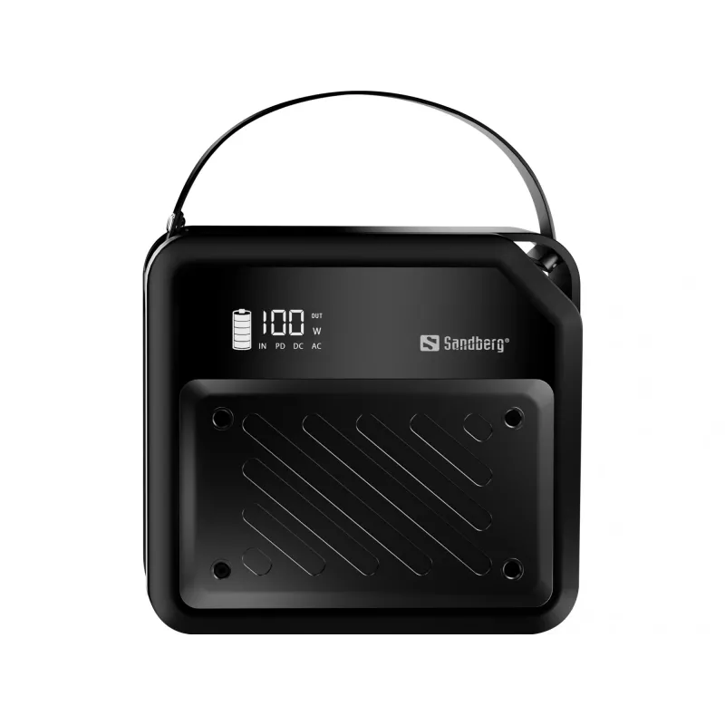 Nešiojama nuolatinės srovės (DC) maitinimo stotelė SANDBERG Sandberg DC Power Station 72000 – LMFP 72 000 mAh, DC ir USB‑C įvestis, juoda