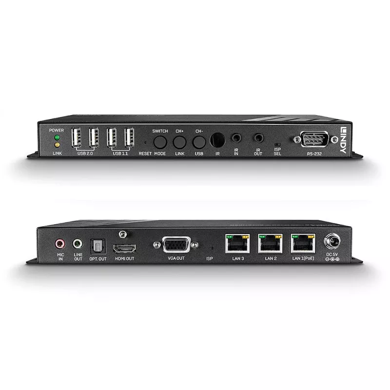AV imtuvas Lindy 4K HDMI & USB over IP Extender Receiver