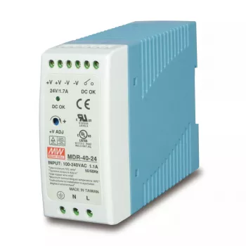 Maitinimo blokas PLANET PWR-40-24, 40 W, 24 V išėjimas, 100–240 V AC įėjimas, pasyvus aušinimas, LED indikacija