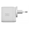 Greitasis GaN įkroviklis Native Union Fast GaN Charger PD 67W Baltas International 2C1A USB-C 2 prievadai 67W AC 100–240V apsauga nuo viršsrovių, viršįtampio, perkaitimo