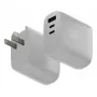 Greitasis GaN įkroviklis Native Union Fast GaN Charger PD 67W Baltas International 2C1A USB-C 2 prievadai 67W AC 100–240V apsauga nuo viršsrovių, viršįtampio, perkaitimo