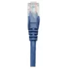Intellinet tinklo jungiamasis kabelis Cat5e 0,5 m mėlynas CCA U/UTP PVC RJ45 auksuoti kontaktai be užkliuvimo su movomis visam laikui