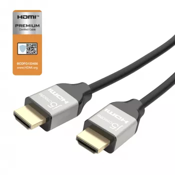 j5create JDC52 HDMI laidas Ultra HD 4K, juodai pilkas, 2 m