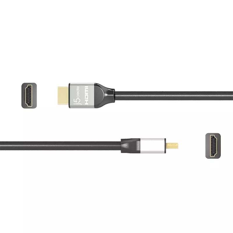 j5create JDC52 HDMI laidas Ultra HD 4K, juodai pilkas, 2 m
