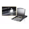 ATEN CL5800N konsolė su 19 colių LCD ekranu, klaviatūra ir liečiamuoju kilimėliu, 1U, metalinė, juoda