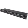 Intellinet Patch Panel, Cat6a, FTP, 24 prievadų, 1U, ekranuotas, 90° viršutiniai užspaudimo blokai, juoda