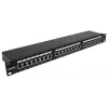 Intellinet Patch Panel, Cat6a, FTP, 24 prievadų, 1U, ekranuotas, 90° viršutiniai užspaudimo blokai, juoda