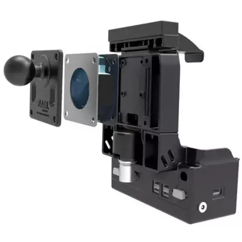 RAM Mounts Shock Buster adapteris RAM-SHOCK-75U 75 mm VESA tvirtinimo anga, juoda