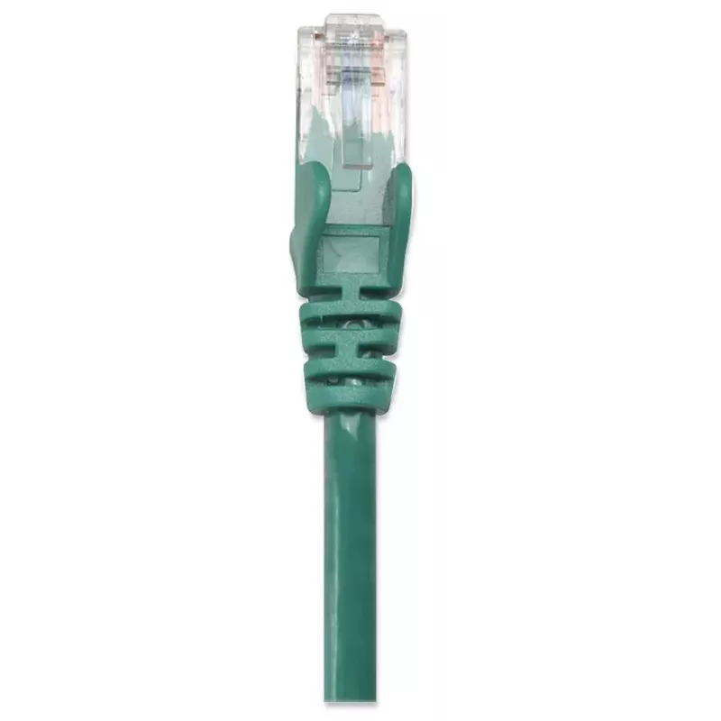 Intellinet tinklo jungiamasis kabelis, Cat6, 0,5 m, žalias, CCA, U/UTP, PVC, RJ45, auksuoti kontaktai, be kliūčių, su apsauginiu gaubtu, visam laikui garantija