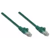 Intellinet tinklo jungiamasis kabelis, Cat6, 0,5 m, žalias, CCA, U/UTP, PVC, RJ45, auksuoti kontaktai, be kliūčių, su apsauginiu gaubtu, visam laikui garantija