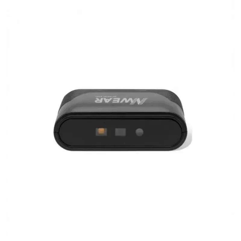Nešiojamas brūkšninių kodų skaitytuvas Newland WD2 — 1D/2D CMOS, Bluetooth & USB, IP65, 80 m nuotolis, įmontuota Li‑Ion baterija, 43 g